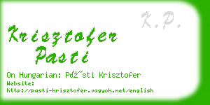 krisztofer pasti business card